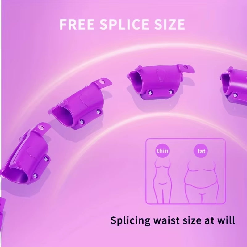 Weighted Fitness Hoop for Adults & Kids Detachable Knots Abdomen Weight Loss 2 in 1 Abdomen Fitness Weight Loss Massage