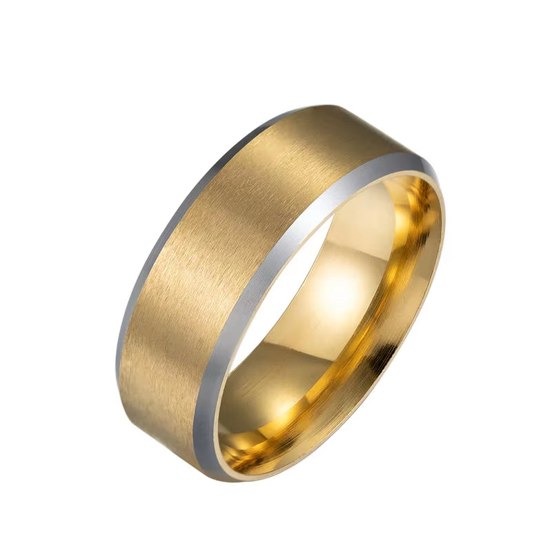 Men'S Wedding Ring Simple Engagement Tungsten Ring Men'S Anniversary Party Ring Matte Black Tungsten Ring